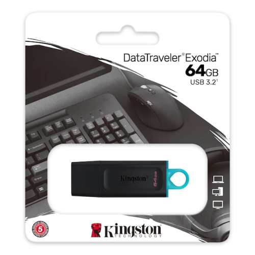 Kingston 64 GB USB3.2 GEN 1 DTX Flash Bellek