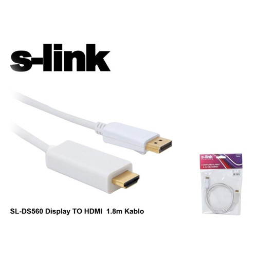S-LINK Display to HDMI Kablo 1.8M