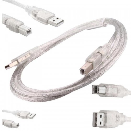 S-LINK Şeffaf USB Yazıcı Kablosu 1.5 Poşetli