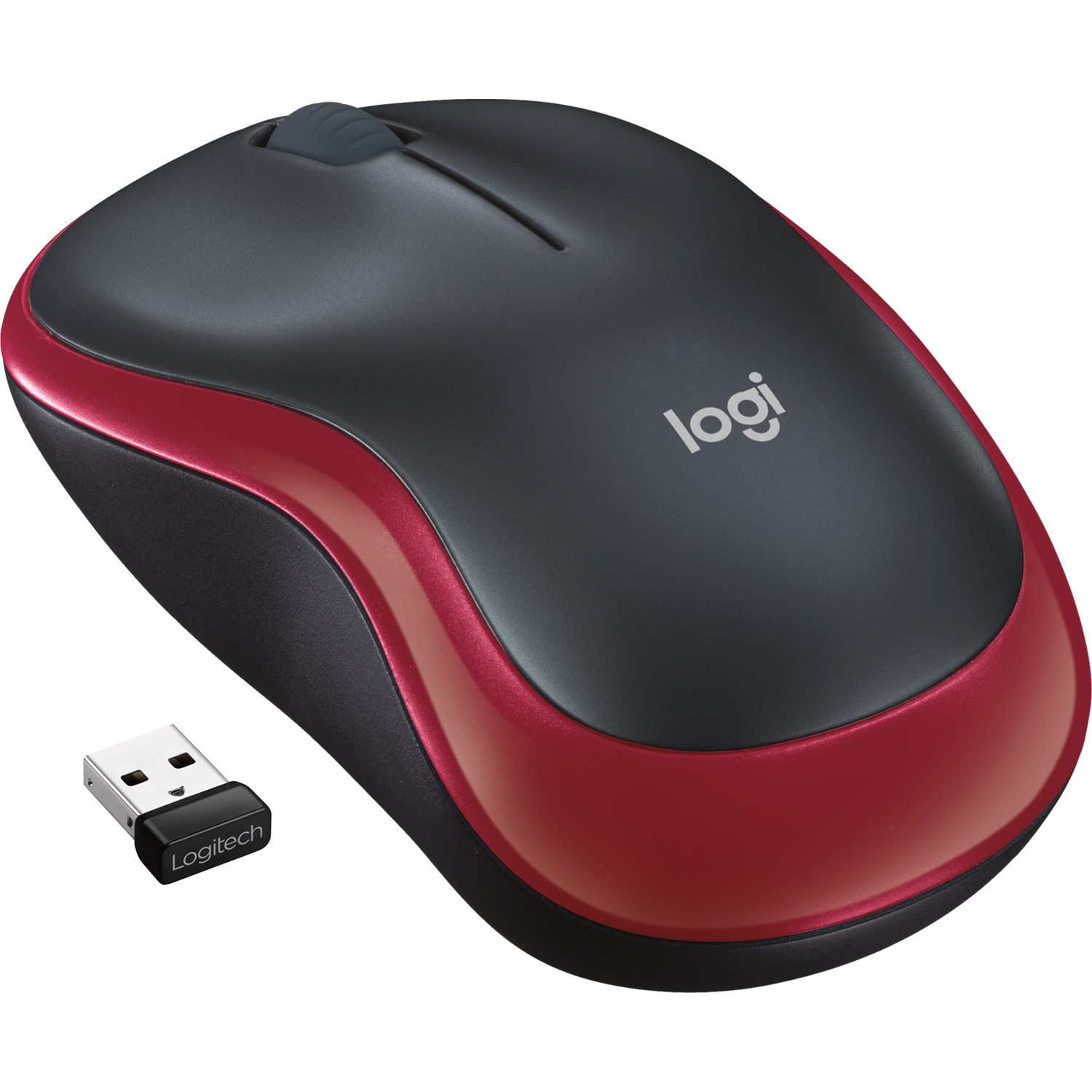 Logitech M185 1000Dpi Nano Alıcılı Kablosuz Optik Mouse Kırmızı