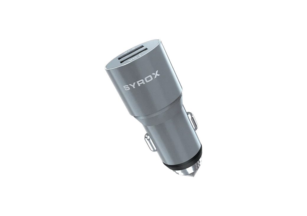 Syrox C27 Çift Çıkışlı USB 3.1 Amper Araç Şarj Adaptörü